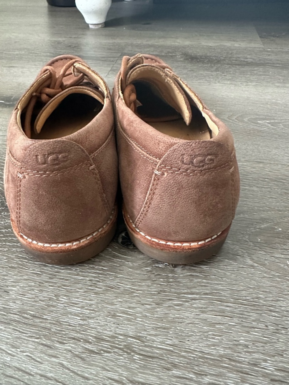 UGG Men's Brown Suede Moc Toe Boat Shoes - Picture 3 of 10